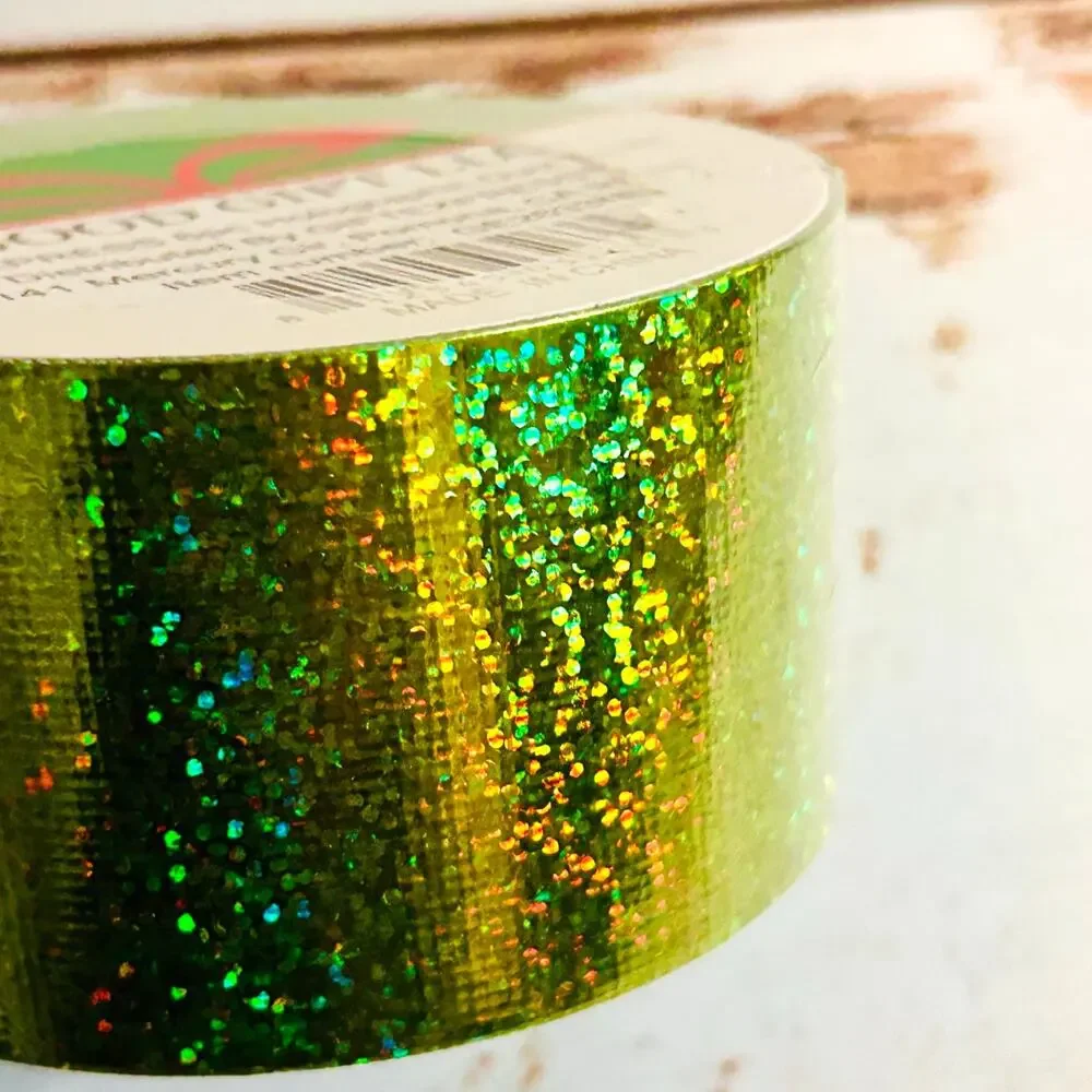 Holographic Metallic Tape Set 4 Rolls 2in x 6ft DIY Craft Rainbow Colors